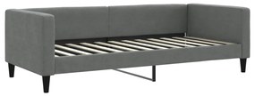 Sofá-cama c/ gavetão e gavetas 90x200 cm tecido cinzento-escuro