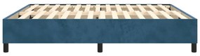 Estrutura de cama sem colchão 180x200 cm veludo azul-escuro