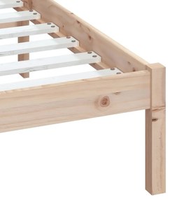 Estrutura de cama pequena casal 120x190 cm pinho maciço