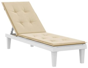 Almofadão para cadeira de terraço (75+105)x50x4 cm bege