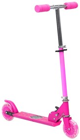 vidaXL Trotinete infantil com 2 rodas guiador ajustável alumínio rosa