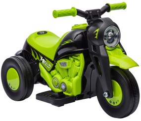 AIYAPLAY Mota Elétrica para Crianças Mota a Bateria 6V com Função de Bolhas Farol Música Motocicleta para Crianças com Velocidade 3km/h Carga 30 kg Verde