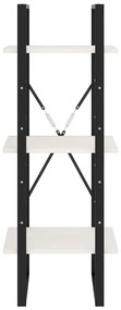 Estante c/ 3 prateleiras 40x30x105 cm pinho maciço branco
