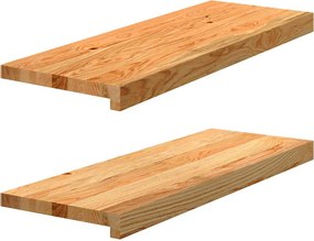 vidaXL Soleiras da janela 2 pcs 70x25x2 cm carvalho castanho-claro