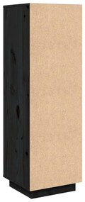 Aparador alto 38x35x117 cm pinho maciço preto