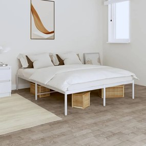 Estrutura de cama 140x200 cm metal branco