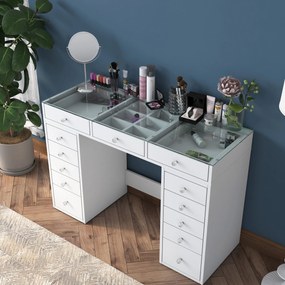 Mesa de Maquilhagem BJ105 – Branco – 120x79,8x44,5 cm