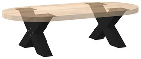 Pés para mesa de centro em formato de X, 2 peças, preto, 50x(30-31) cm