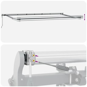 Toldo Retrátil Automático vidaXL Cinza Claro 600x300 cm