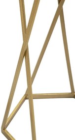 CONJUNTO DE 2 MESAS HEXAGONAIS DOURADAS Ø 50X100-40X80 CM