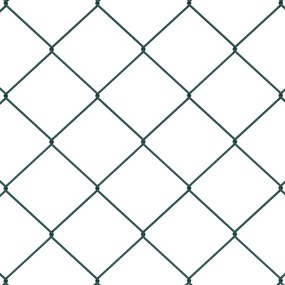 Cerca de Cadeia com 7 Postes com Flange 0,4x10 m Aço Galvanizado