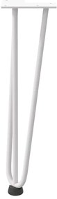 Pernas de grampo para mesa de centro 4 peças, branco, 42 cm, aço maciç