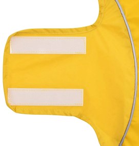 Capa de chuva para cães com tiras reflectoras amarelo M