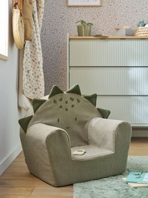 Cadeirão em espuma de dinossauro personalizável verde