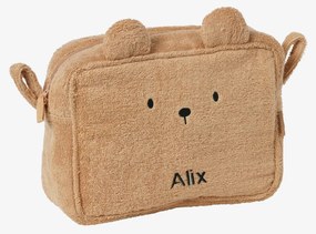 Bolsa de cuidados de higiene Urso, em turco castanho claro liso