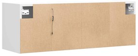 Móvel de parede para TV com luzes LED 100x31x35 cm branco