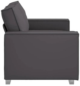 Sofá Loveseat vidaXL Cinza 120 cm em Couro Sintético