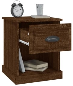 Mesa de cabeceira 2 pcs derivados de madeira carvalho castanho