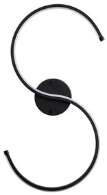 Candeeiro de Parede Es - Preto - 25 cm x 56 cm x 5 cm
