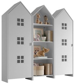 Conjunto 2 armarios Guarda Roupa infantil + estante infantil coleção CASAMI Branca