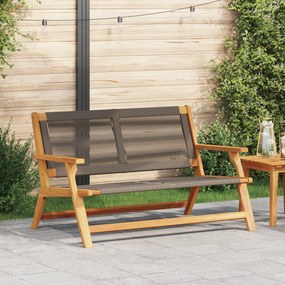 vidaXL Banco de Jardim Cinza 76x122x73 cm Madeira Sólida de Acácia