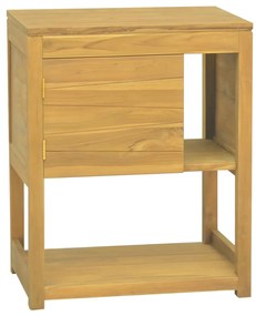 Armário de casa de banho 60x40x75 cm madeira de teca maciça