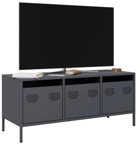 Móvel de TV 101,5x39x43,5 cm aço laminado a frio antracite