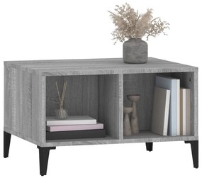 Mesa de centro 60x50x36,5 cm derivados de madeira cinza sonoma