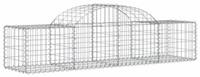 Cestos gabião arqueados 14pcs 200x50x40/60 cm ferro galvanizado