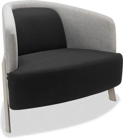 Poltrona Gante - Tecido com Pés Cromados