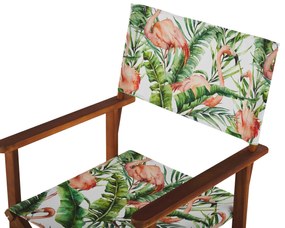 Conjunto de 2 capas multicolor motivo flamingo para cadeiras CINE Beliani