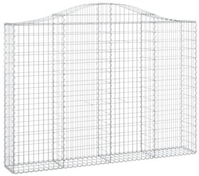 Cestos gabião arqueados 4pcs 200x30x140/160cm ferro galvanizado