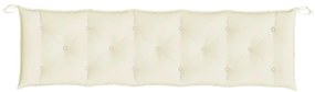 Almofadões banco jardim 2 pcs tecido oxford branco nata