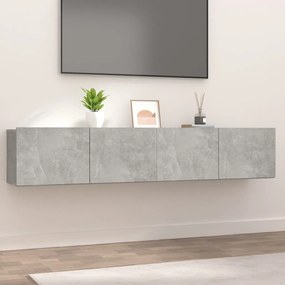 vidaXL Móveis de TV 2pcs 80x30x30 cm madeira processada cinza cimento