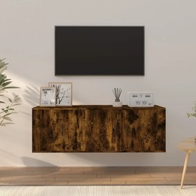 vidaXL Conjunto móveis de TV 2pcs madeira processada carvalho fumado