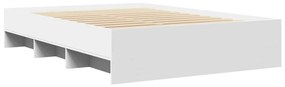 Estrutura de cama 140x200 cm derivados de madeira branco
