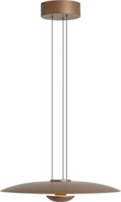 Candeeiro Suspenso Moderno Bronze com Madeira de Nogueira Incl. LED Regulável - Smith