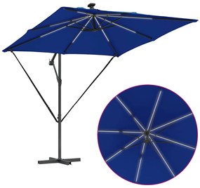 Guarda-sol de Bananeira Cantilever Azul 249 x 249 x 250 cm