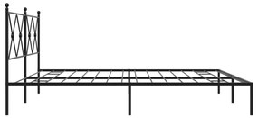 Estrutura de cama com cabeceira 183x213 cm metal preto