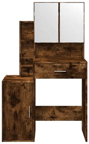 Toucador com armário 80x35x132 cm cor carvalho fumado