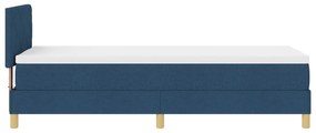 Cama Box Spring com Colchão Azul 80x200 cm Tecido