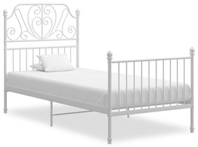 vidaXL Estrutura de cama 100x200 cm metal branco