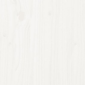 Estrutura de cama casal 135x190 cm madeira maciça branco