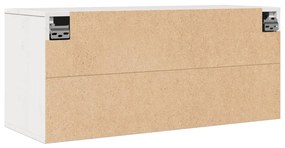 Armário de parede 80x30x35 cm madeira de pinho maciça branco