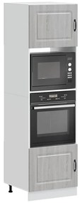 vidaXL Armários forno 2 pcs Lucca derivados de madeira cinzento sonoma