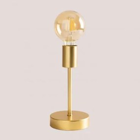 Lâmpada De Mesa Sem Fios Em Metal Grystel Amarelho Ouro - Sklum