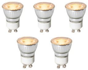 Conjunto de 5 lâmpadas LED GU10 reguláveis em 3 níveis 35mm 4W 200 lm 2200K