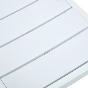 Cadeiras jardim 4 pcs PEAD aspeto madeira branco