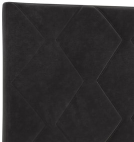 Estrutura de Cama de Veludo Preto vidaXL 120x200 cm