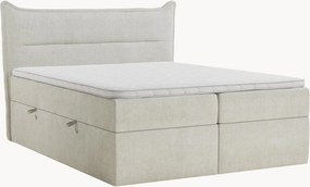 Cama divã em chenille artesanal com arrumação Rialta, H3